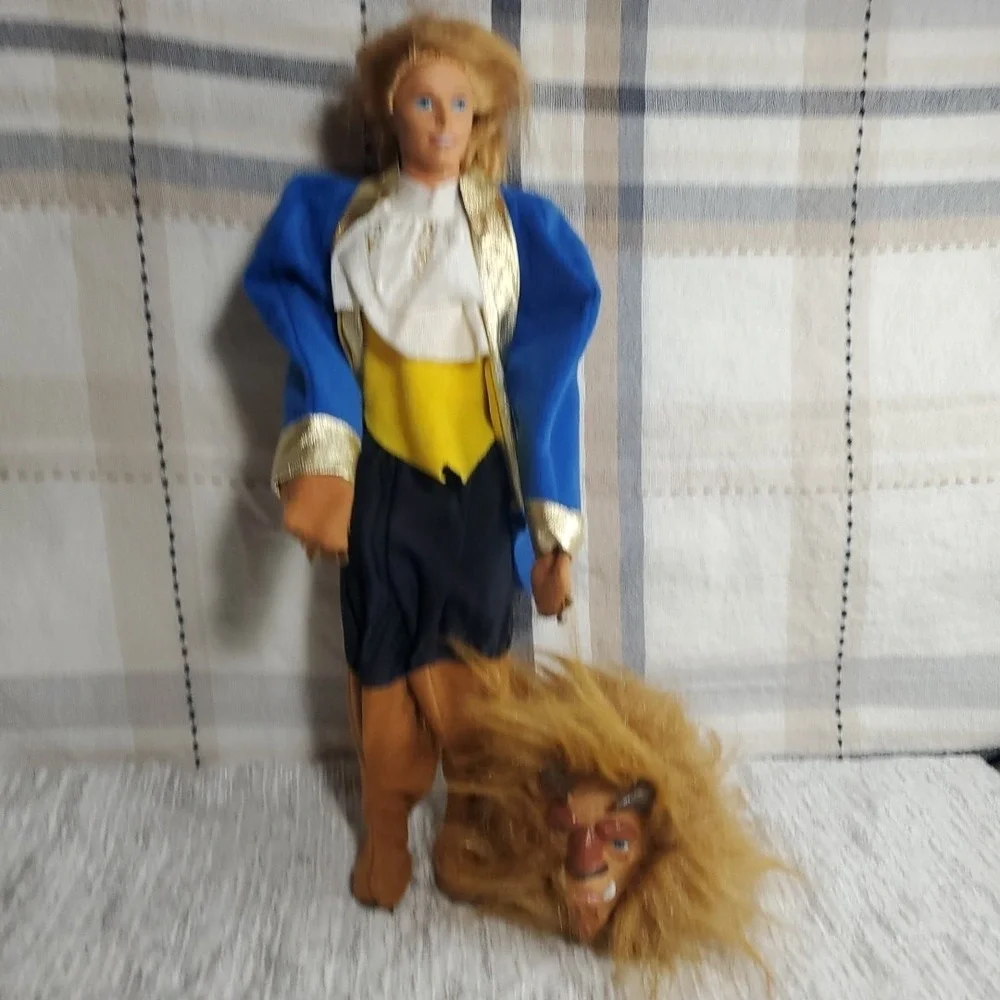 Vtg 1991 Mattel Ken doll Prince Adam Beauty & The Beast w/ Mask Disney Collectib